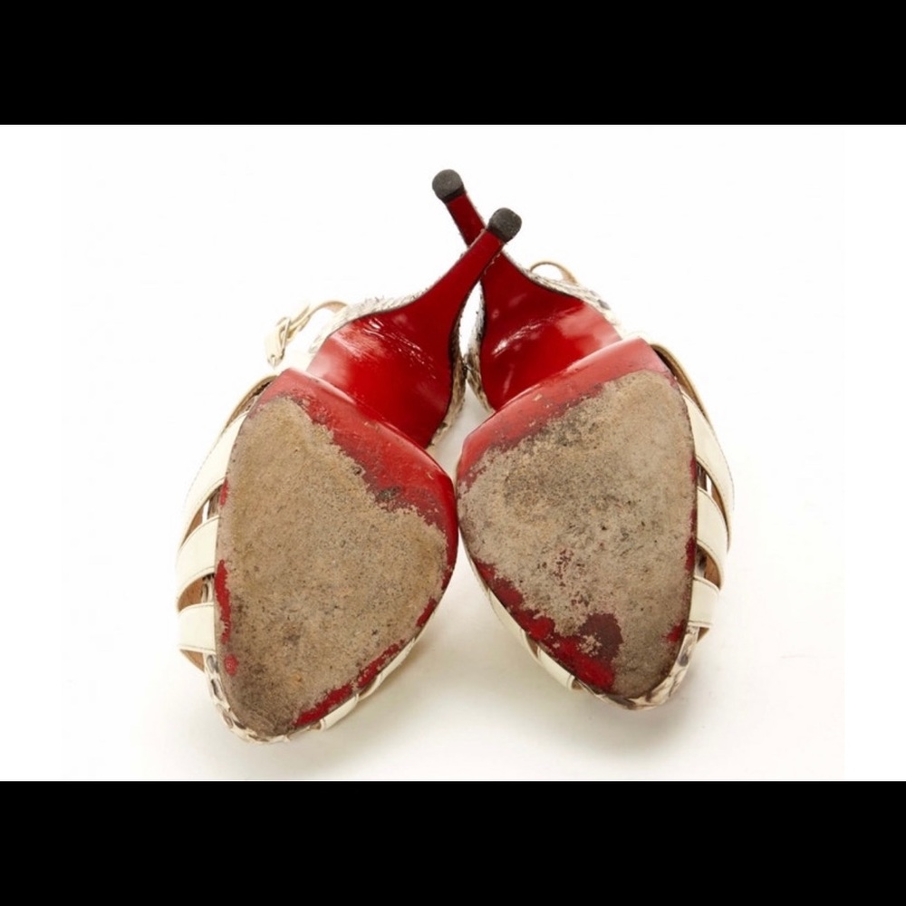 Authentic Christian Louboutin Python Sandals - image 6